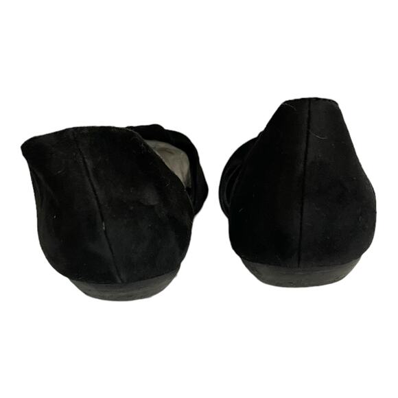 EILEEN FISHER Fuller Suede d'Orsay Flat Black Pointed Toe Leather Shoes 8 EUC - Picture 4 of 13